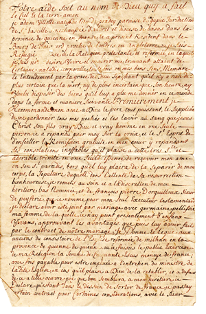 testament Adam Villotte1693